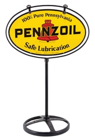 PENNZOIL CURB SIGN