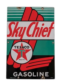 TEXACO SKY CHIEF GASOLINE PUMP PLATE