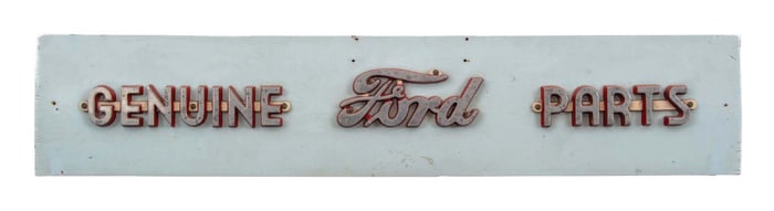 FORD GENUINE PARTS CAST IRON LETTERING