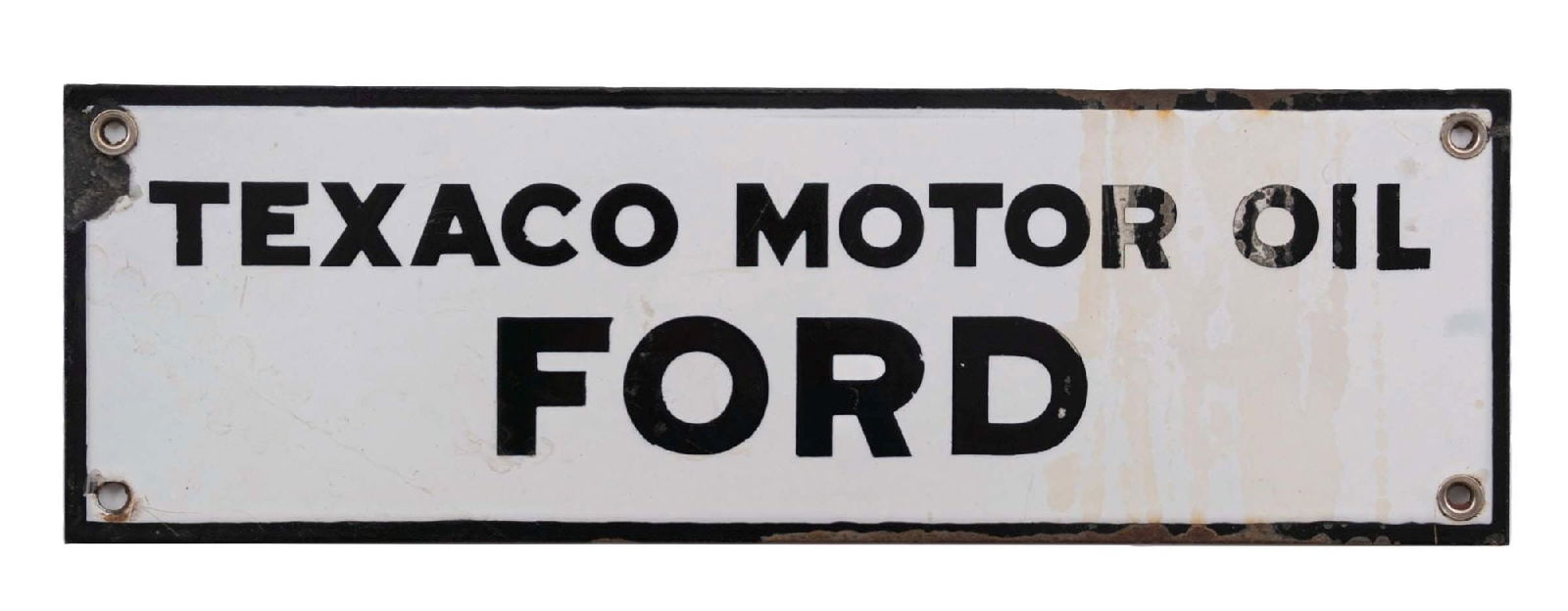 TEXACO MOTOR OIL FOR FORD PORCELAIN SIGN (1 of 2)