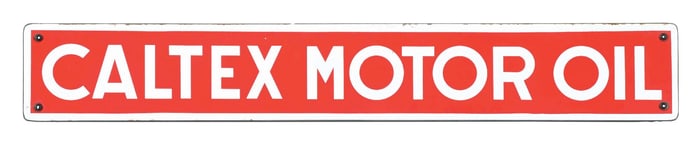 CALTEX MOTOR OIL PORCELAIN SIGN.