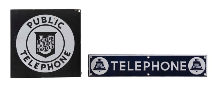 COLLECTION OF 2: TELEPHONE SIGNS