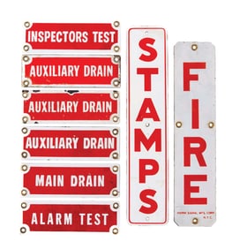 COLLECTION OF 8: SMALL PORCELAIN SIGNS