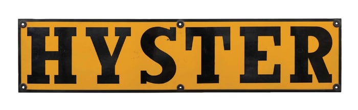 HYSTER FORKLIFTS PORCELAIN SIGN