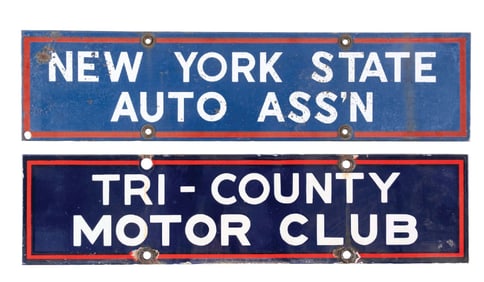 COLLECTION OF 2: AAA PORCELAIN SIGNS