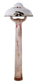 SERVICE STATION LAMP POST W/ PORCELAIN SHADE