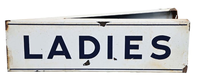 LADIES REST ROOM PORCELAIN SIGN
