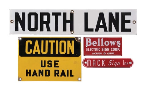 COLLECTION OF 4: PORCELAIN SIGNS