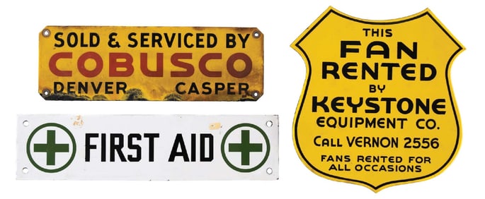 COLLECTION OF 3: PORCELAIN SIGNS