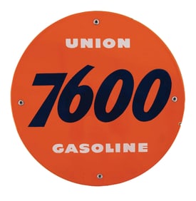 UNION 7600 PUMP PLATE SIGN