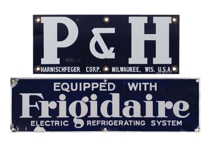 COLLECTION OF 2: PORCELAIN APPLIANCE SIGNS