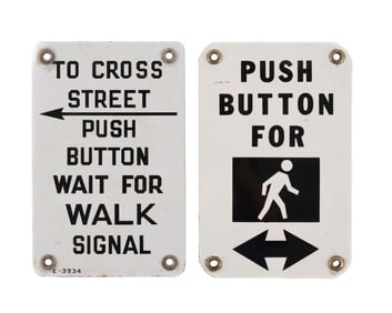 COLLECTION OF 2: CROSSWALK SIGNS