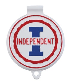 INDEPENDENT MOTOR OIL LUBSTER LID WITH EMBOSSED LETTERING