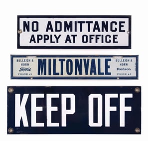 COLLECTION OF 3: VERBIAGE SIGNS