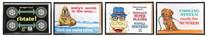 COLLECTION OF 4: CHEVROLET DEALERSHIP ADVERTISING POSTERS.