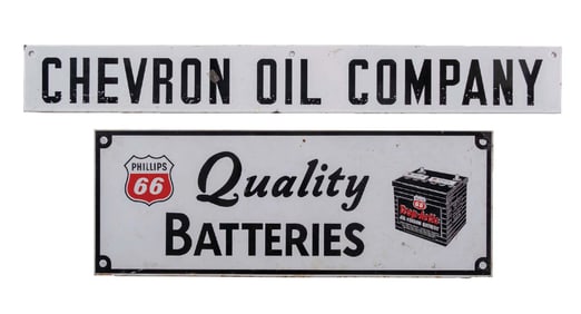 COLLECTION OF 2: CHEVRON & PHILLIPS 66 SIGNS