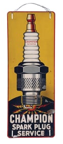 CHAMPION SPARK PLUGS TIN SERVICE STATION SIGN
