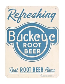 BUCKEYE ROOT BEER TIN SIGN