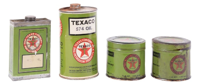 COLLECTION OF 4: TEXACO CANS