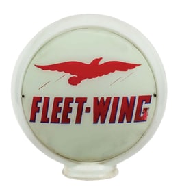 FLEET-WING GASOLINE COMPLETE 13.5" GLOBE ON NARROW GLASS BODY
