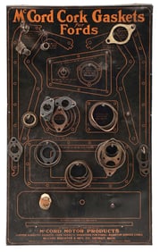 MCCORD CORK GASKETS FOR FORDS TIN DISPLAY WITH GASKETS