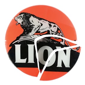LION GASOLINE SINGLE 13.5" GLOBE LENS.