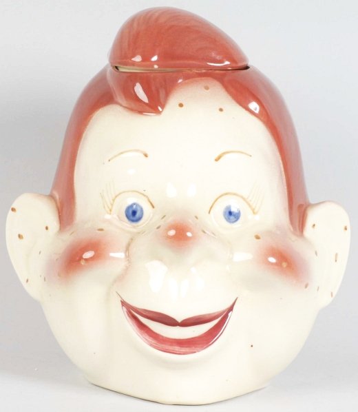 Howdy Doody Ceramic Cookie Jar.: Vintage. Original lid. Some line crazing but no chips or cracks. Condition (Very Good - Excellent). Size 9 - 1/4" T.