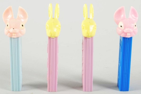 Lot of 4: Rabbit Pez Dispensers.: Condition (Excellent). Size Each: 4 - 1/4" T.