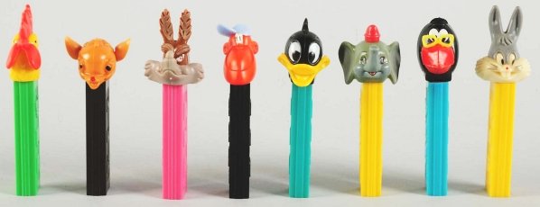 Lot of 8: Pez Dispensers.: Condition (Excellent Plus). Size Largest: 4 - 3/4" T.