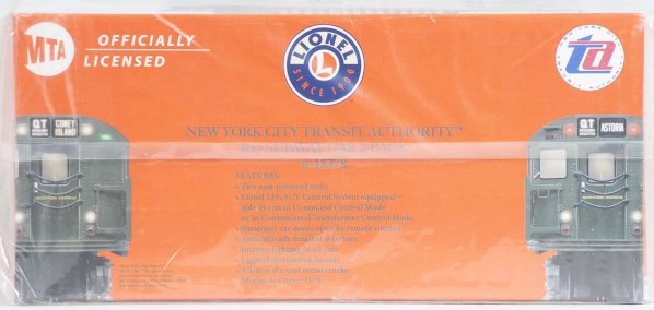 Lionel NYC Subway Car 2-Pack.: Contemporary. O-gauge. Includes two New York City Transit Authority subway cars. Sealed in original box and includes shipping box. Condition (Near Mint).