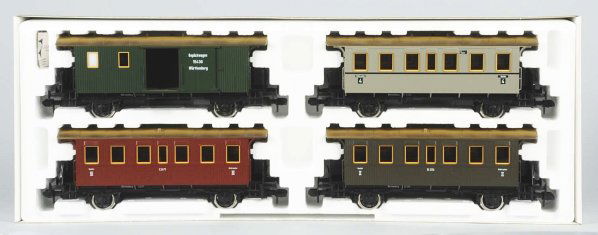 Marklin G-Gauge Train Passenger Car Set.: Contemporary. Personenwagen-Set. Includes original box marked "58211". Condition (Excellent - Near Mint).
