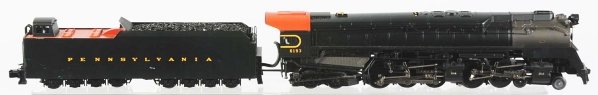 MTH No. 6193 Pennsylvania Engine & Tender.: Contemporary. Large-scale. Some marking on one side of the tender. Condition (Excellent - Near Mint).