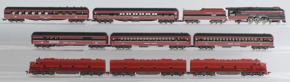 Rivarossi HO Passenger Train Set.: Contemporary. Italian. Includes steam engine and tender along with five passenger cars. Also includes another ABA unit. All in their original boxes. Condition (Near Mint).