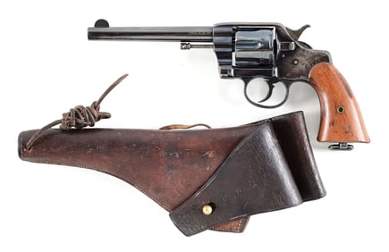 (C) US COLT ARMY MODEL 1901 .38 COLT DOUBLE ACTION REVOLVER WITH HOLSTER.