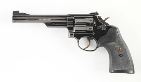 (C) SMITH & WESSON 19-3 DOUBLE ACTION REVOLVER WITH BOX.