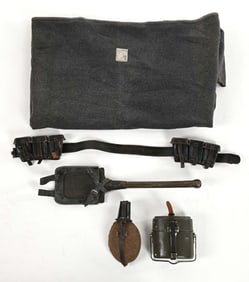 LOT OF GERMAN AND JAPANESE WWII FIELD GEAR.