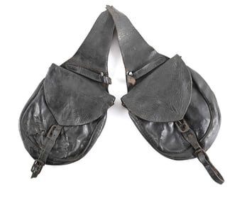 US M1859 SADDLE BAGS IDENTIFIED TO CAPTAIN ELIHU GRANT, 3RD MASSACHUSETTES VOLUNTEER INFANTRY.