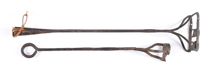 LOT OF 2: HAND FORGED CATTLE BRANDS.