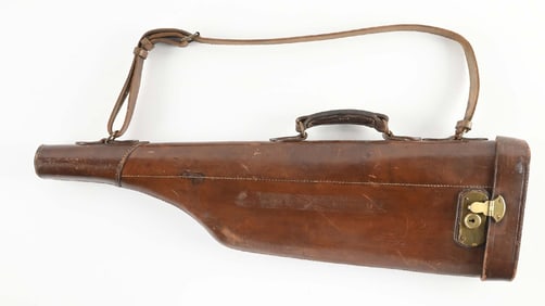 LEG O' MUTTON LEATHER SHOTGUN CASE.