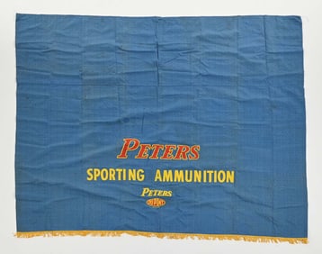 PETERS CARTRIDGE COMPANY TABLECLOTH.