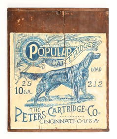 PETERS CARTRIDGE COMPANY PAINTED SIGN.