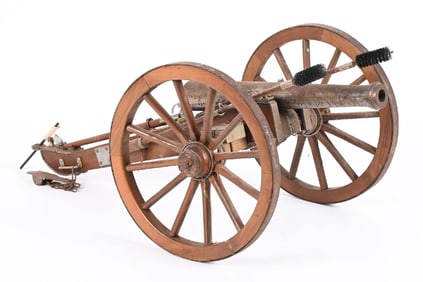 (A) DETAILED SCALE CANNON MODEL.