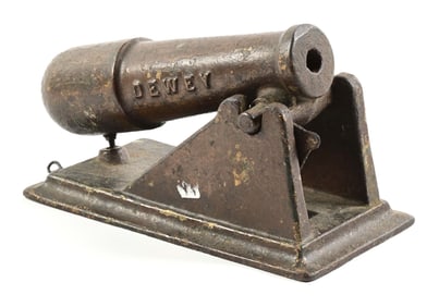 (A) RARE DEWEY MARKED PERCUSSION SALUTE CANNON.