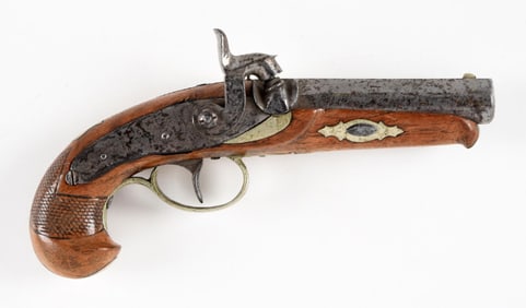 (A) PERIOD COPY OF A PERCUSSION DERRINGER.