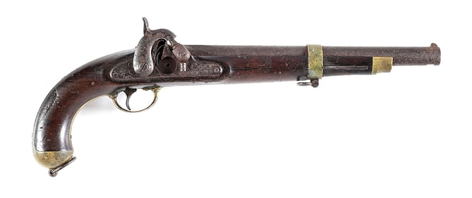 (A) AS FOUND SPRINGFIELD MODEL 1855 PERCUSSION PISTOL.