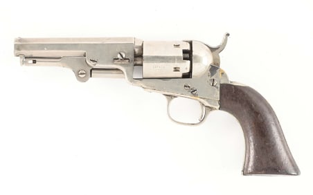 (A) COLT NICKEL PLATED MODEL 1849 POCKET PERCUSSION REVOLVER.