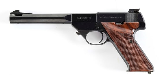 (C) HI-STANDARD SUPERMATIC MODEL S-101 SEMI AUTOMATIC TARGET PISTOL WITH BOX.