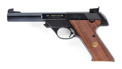 (C) HI-STANDARD "THE SHARPSHOOTER" SEMI AUTOMATIC TARGET PISTOL WITH BOX