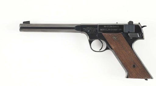 (C) HI-STANDARD MODEL H-D MILITARY SEMI AUTOMATIC TARGET PISTOL.