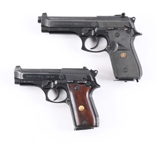(M) LOT OF 2: TAURUS PT99AF AND PY58S SEMI-AUTOMATIC PISTOLS.